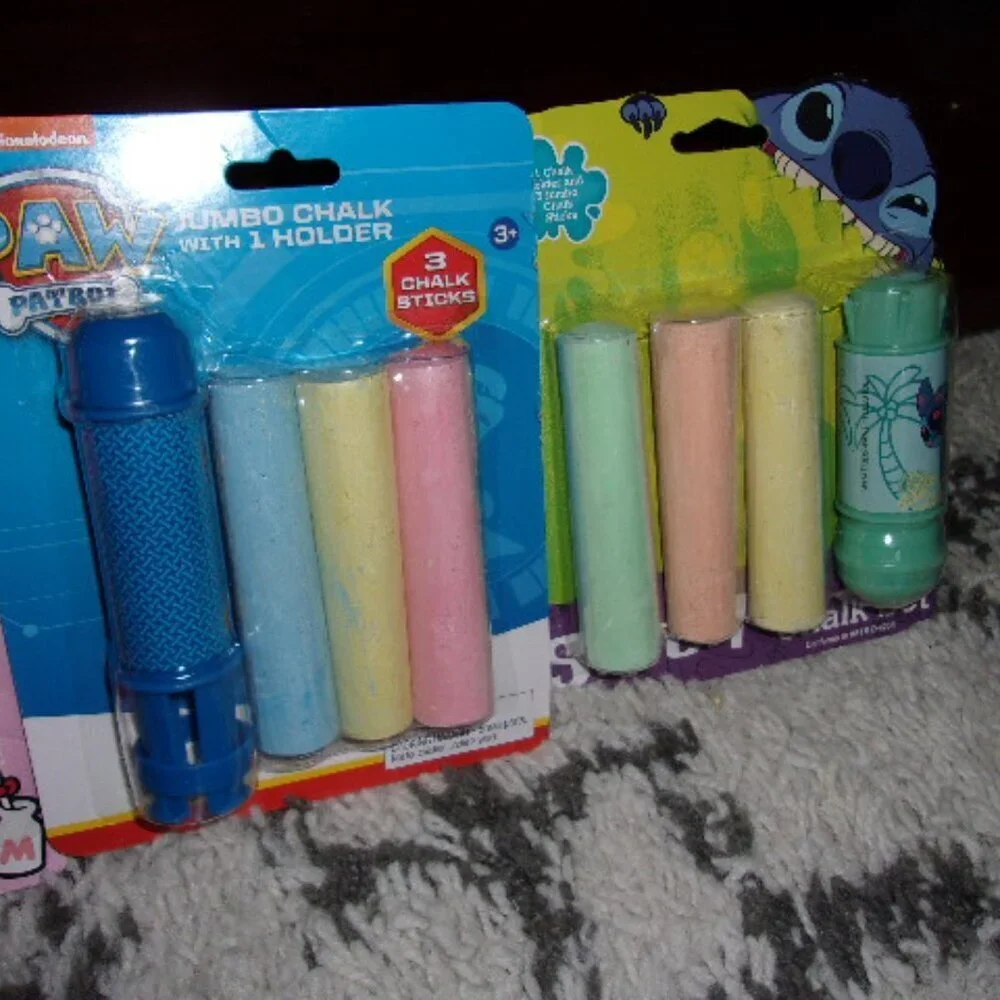 Bundle of Chalk New- Stitch, Paw Patrol, Spidey, Hello Kitty